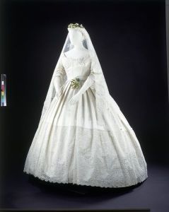 Wedding dress of Eliza Penelope Clay,1865 (Credit: V&A)
